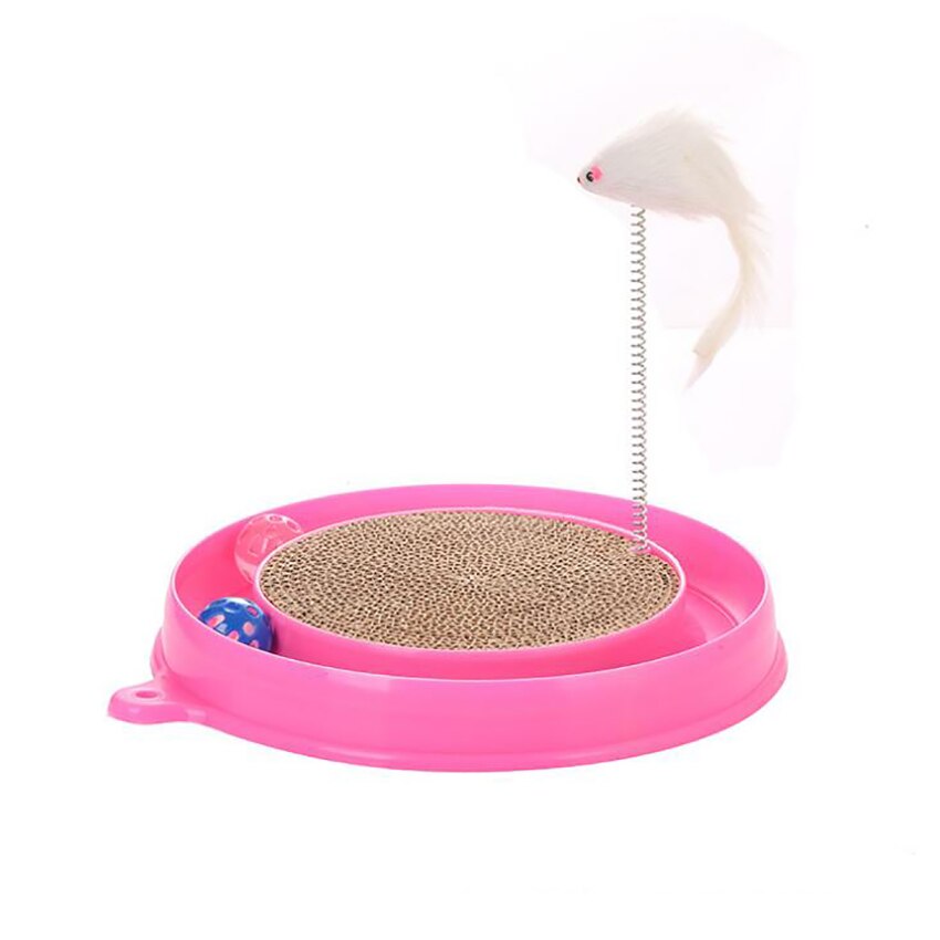 Turbo Scratcher Cat Toy, Cat Turbo Toy, Post Pad Interactive Training Exercise Hanging Mouse Play Toy with Turbo and Ball