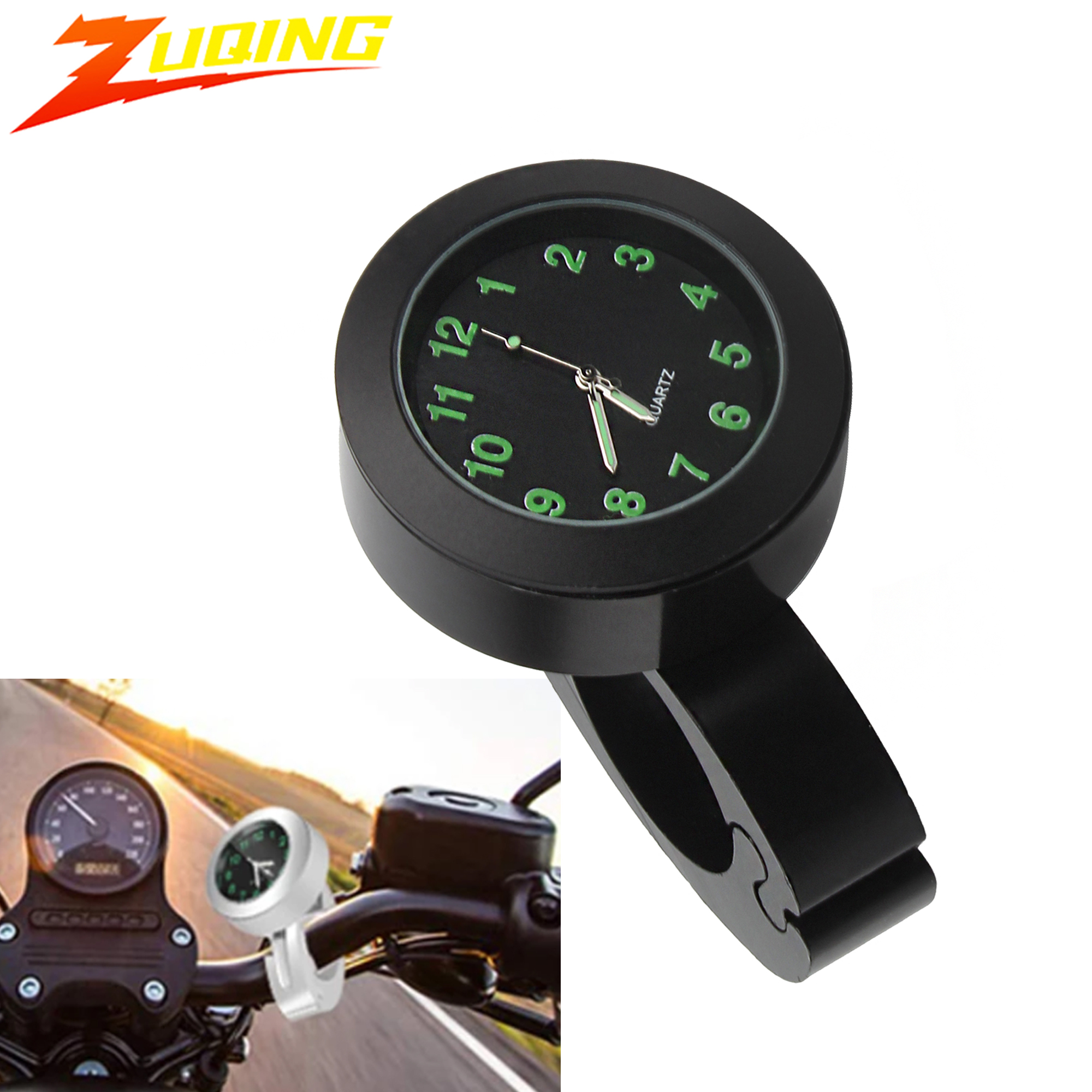 Motorrad zubehör wasserdichte Uhr Universal- Motorrad Lenker halterung mocti lucent Uhr Uhr Schmutz Grube Fahrrad Teile