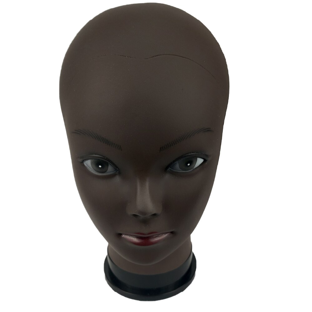 Afro Black Bald Wig Block Head With Free Clamp Manikin Head With Stands Plussign 20.5" Big Wig Mannequin Head For Wig Making