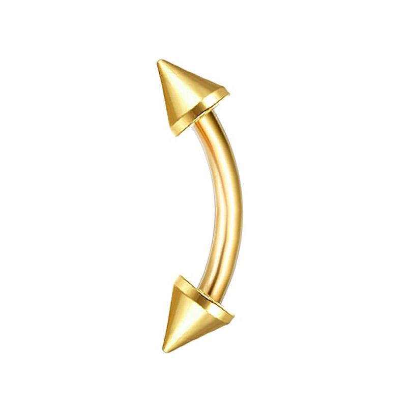 Drperfect 1pc 16G Eyebrow Rings Stainless Steel Belly Lip Cartilage Hoop Rook Daith Earrings Tragus CZ Piercing Curved Barbell: Antique Bronze Plated