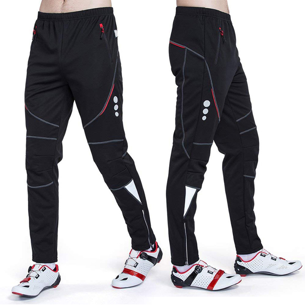 Winter Fietsen Running Sport Broek Broek Mannen Fietsen Lange Broek Atletische Broek Winddicht Thermische Fleece Fitness Broek