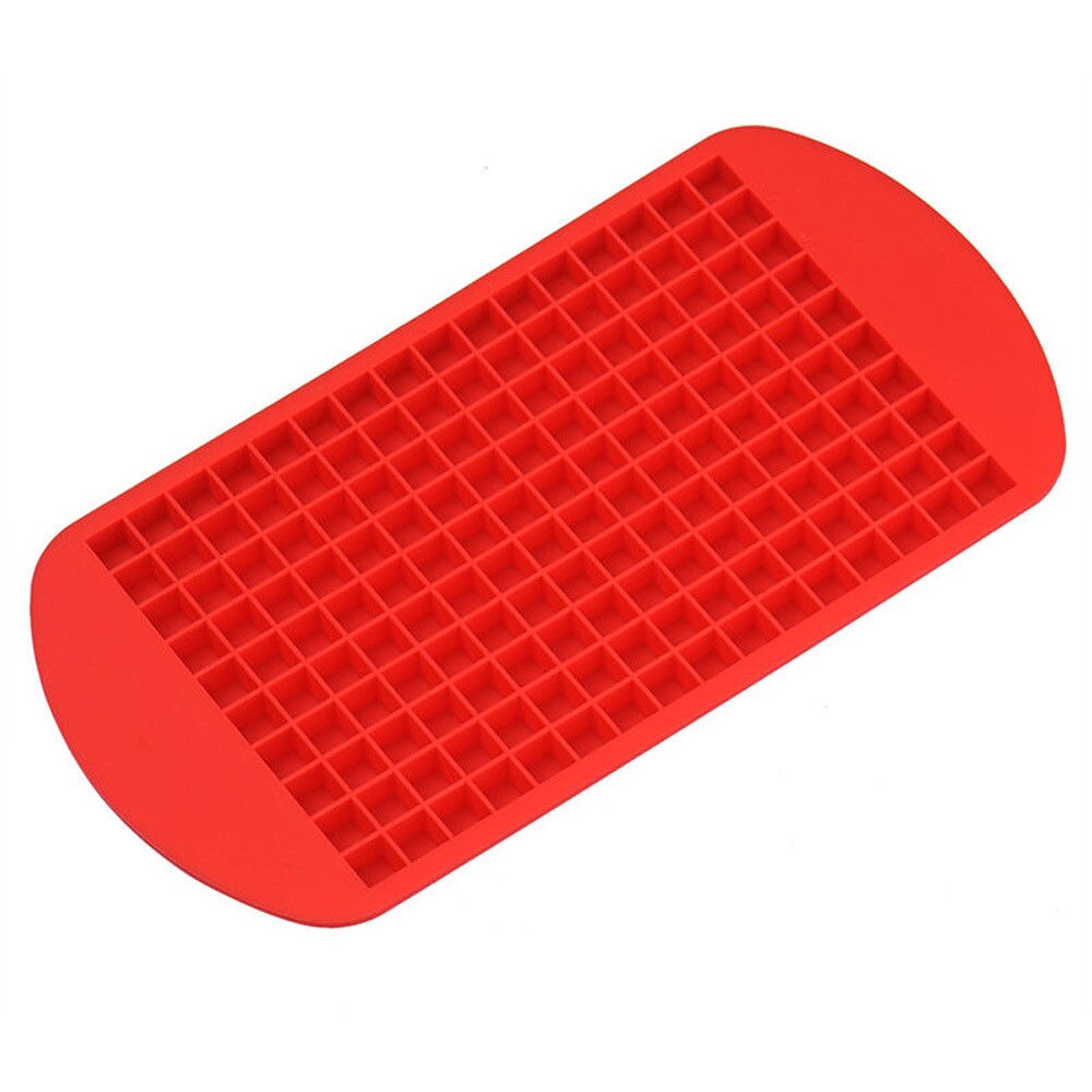Populær silikone 160 hulrum mini firkantet isterning bakke maker skimmel skimmel: Rød
