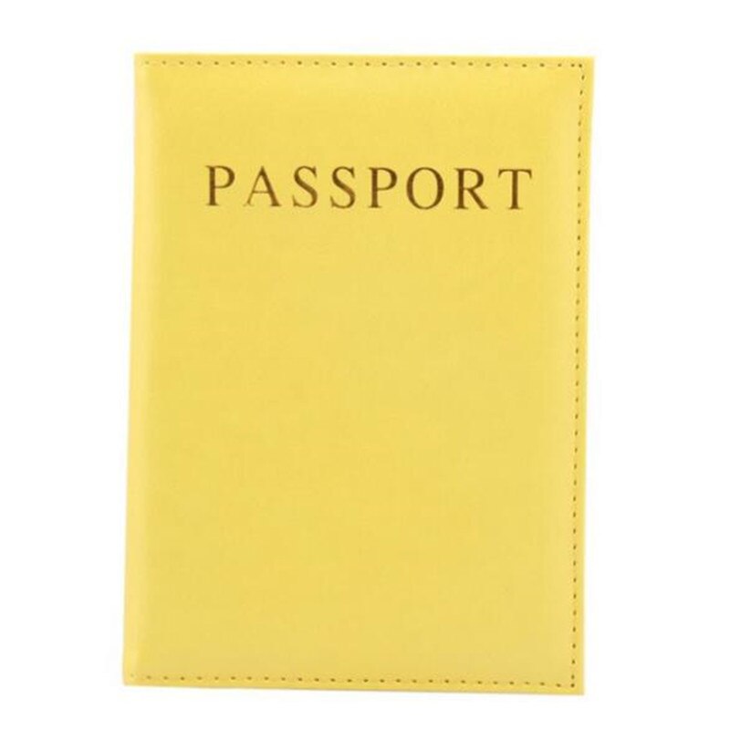 Universal Travel Paspoort Deksel Vrouwen Pu Leer Leuke Roze Paspoort Mooie Meisje Paspoort Case Reizen Covers Voor Paspoorten: YELLOW