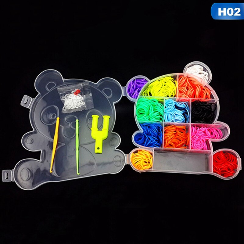 DIY Multi-function Rainbow Like Rubber Band Weaving Colorful Bracelets Loom Bands For Children