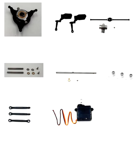 YXZNRC F07 1:34 UH-1 HUEY Helicopter Parts Body Spindle Main Board Paddles: Red