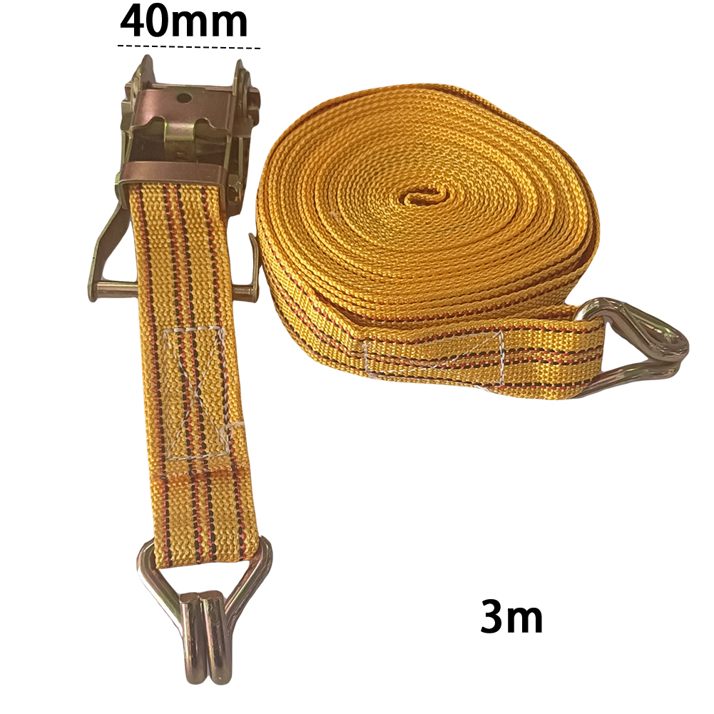 Nuovo cinturino di ancoraggio forte cintura a cricchetto bagagli carico tenditore di ancoraggio cinghia con fibbia in metallo cinghie di carico cinghia di reggiatura per camion: Rosso