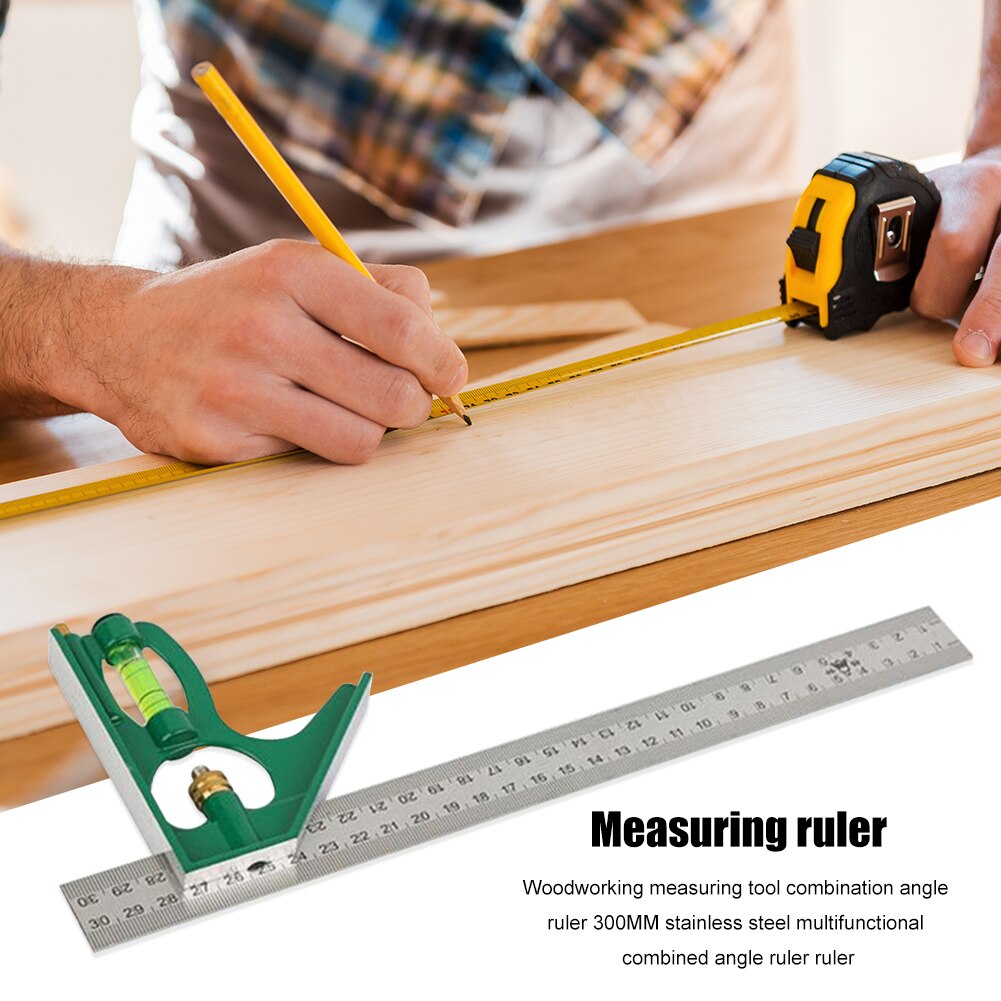 3 In1 Adjustable Ruler Multi Combination Square Angle Finder Protractor 300mm Measuring Set Tools Universal Ruler Right Angle