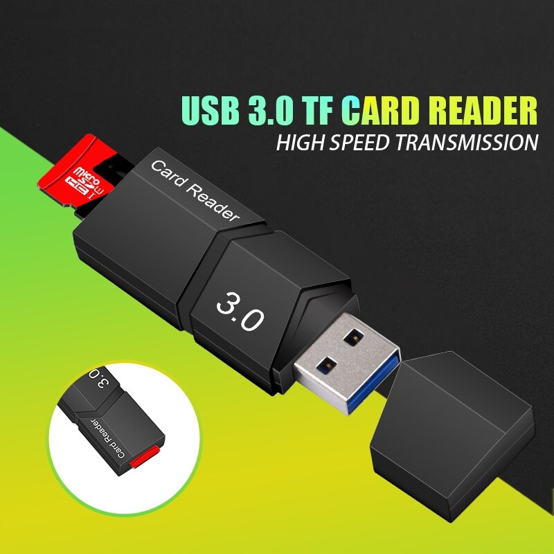 USB 3.0 Kaartlezer Micro USB Flash Drive Adapter Connector Hoge Snelheid TF Memory Card Reader met retail pakket