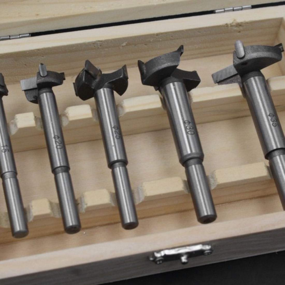 Forstner Wood Drill Bit Self Centering Hole Saw Cutter Woodworking Tools Set 15mm,20mm,25mm,30mm,35mm Forstner Drill Bits
