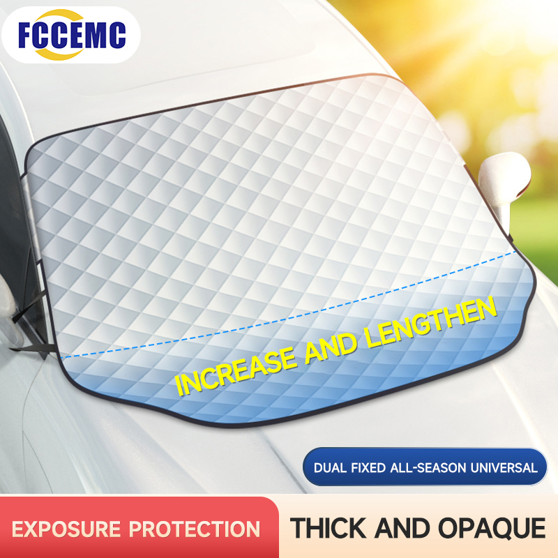 Cubierta frontal para parabrisas de coche, Protector de hielo antinieve y escarcha, alfombrilla de calor para ventana de coche