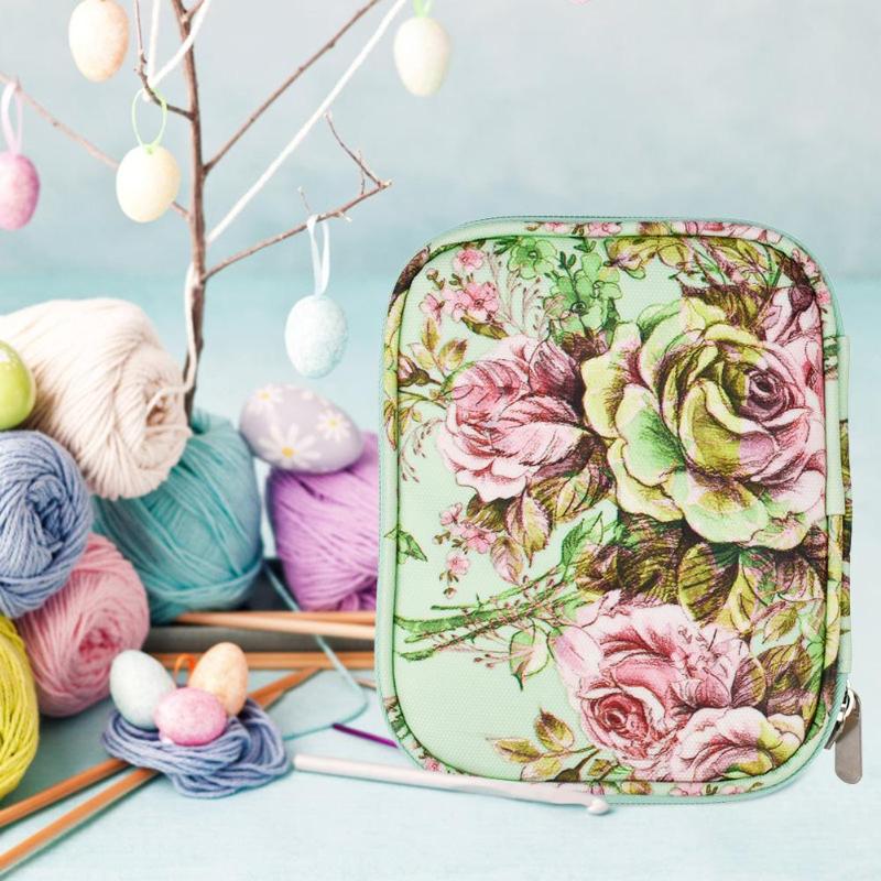Tragbare betroffen Garn Häkeln Tasche Nadeln Lagerung Tasche Nylon Garn betroffen fallen Veranstalter NäHenne Zubehör Reise Veranstalter