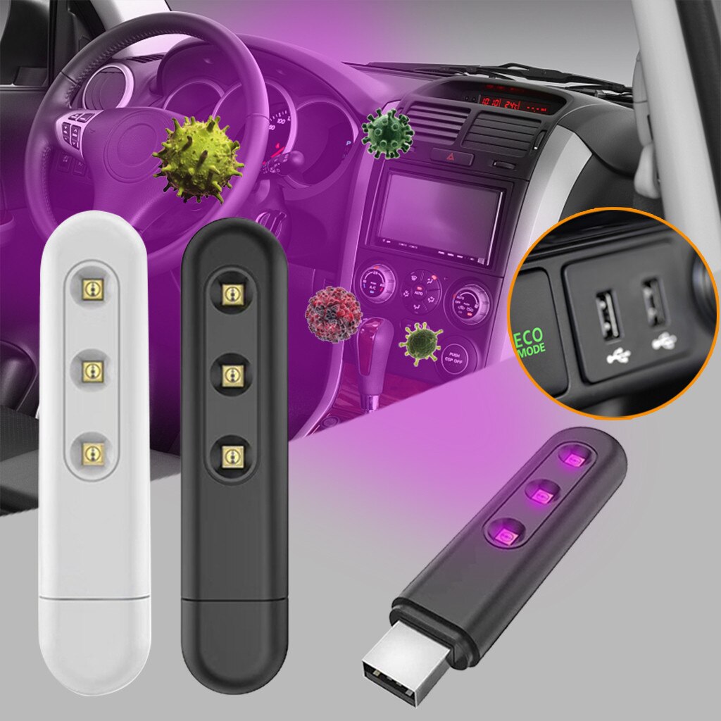 Portable Ultraviolet Lamp UV Sterilizer Light USB Rechargeable Bactericidal Lamp Handheld Disinfection Germicidal LED free ship