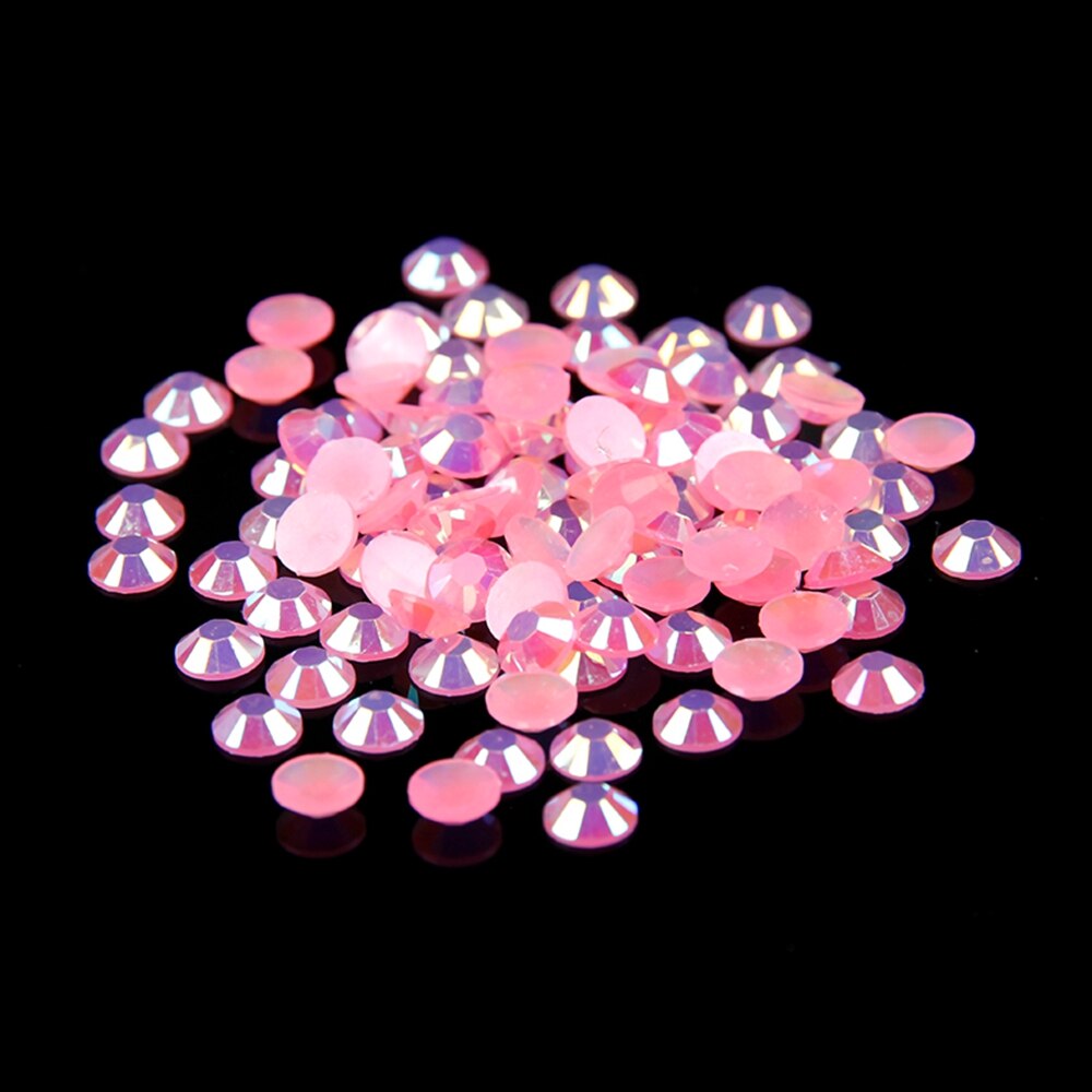 Hars Strass 500/1000Pcs Roze Ab 2-6Mm Ronde Plaksteen Niet Fix Diamonds Applicaties Voor craft Stof Trouwjurken