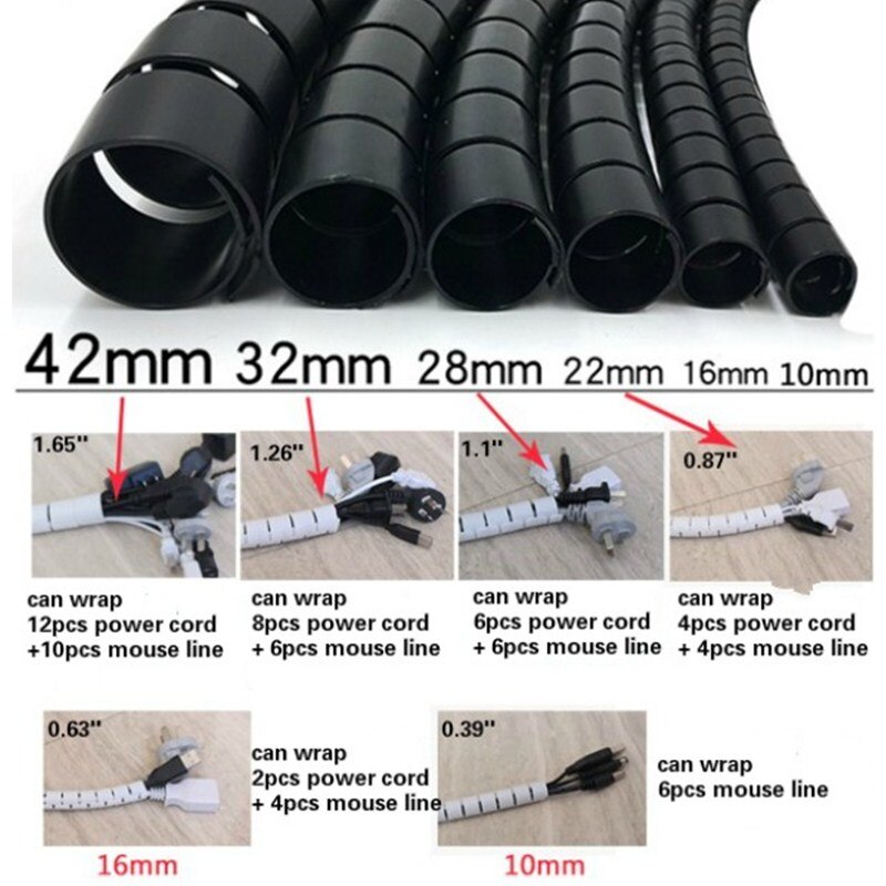 Loodklem voor spiraalkabelbeschermer draadbuis kabelbeheer draadklem clips kleur willekeurig verzenden