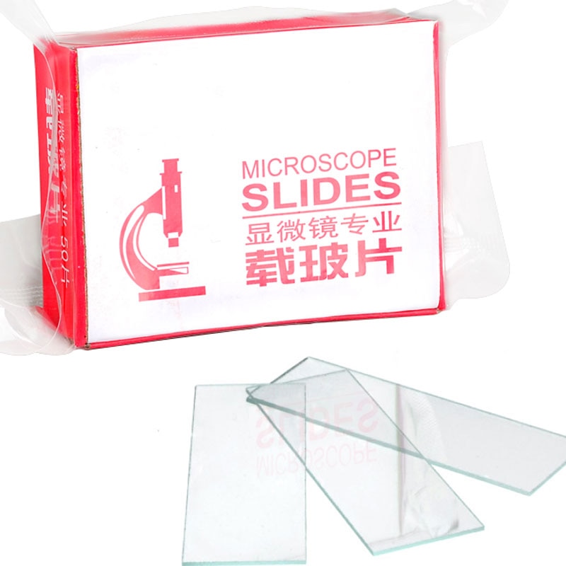 100pcs 7101 Microscope Slides + 100pcs 18x18mm Square Coverslips Cover Glass for Preparation Specimen for Biological Microscope
