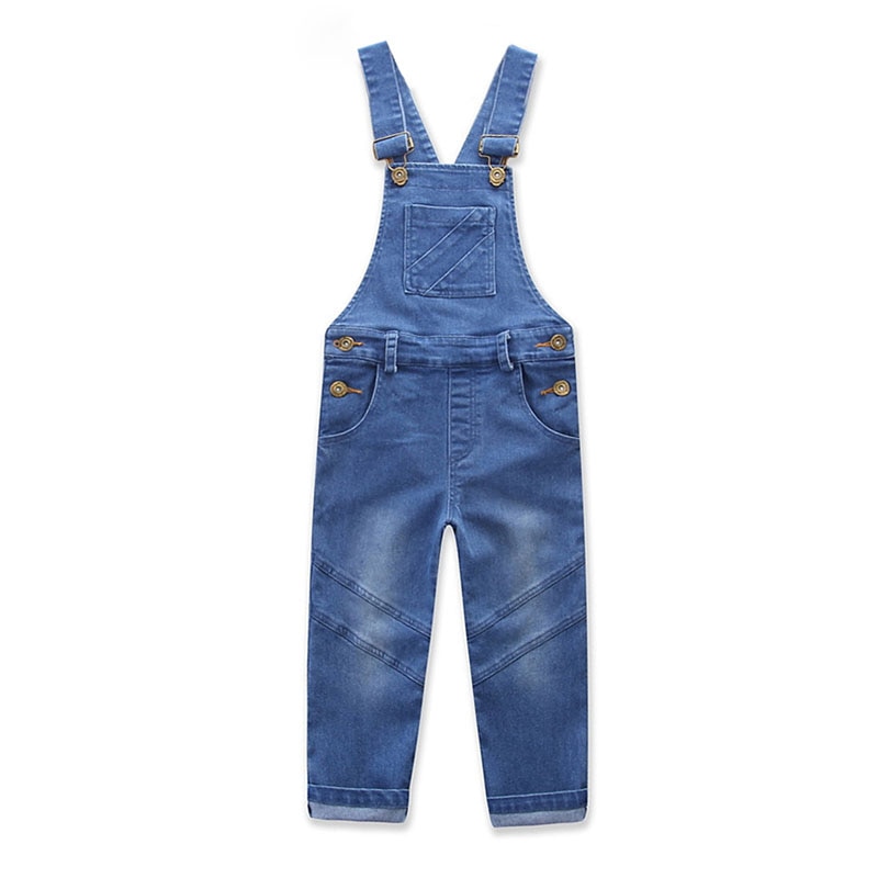 Denim Overalls Broek Jongen Meisje Broek Jeans Denim Jumpsuit Overlles Kids Herfst Winter Gat Jeans Jumpsuits Kleding: Blauw / 5