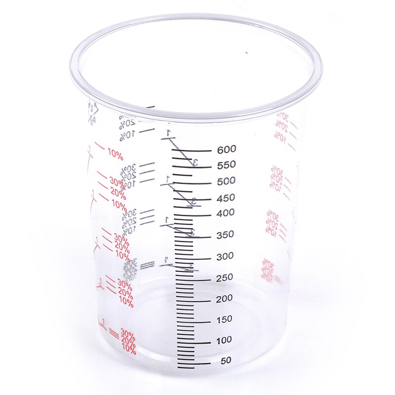 Gobelets de mélange de peinture en plastique, 600ml, 10 pièces, gobelets calibrés pour mélange précis de peinture et de liquides