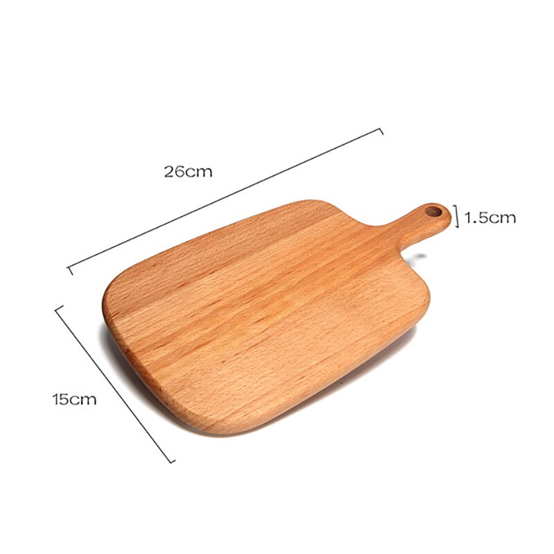 Beuken Snijplank Portable Mini Houten Smooth Duurzaam Antislip Opknoping Keuken Picknick Pizza Taart Fruit Brood Hakblok: B