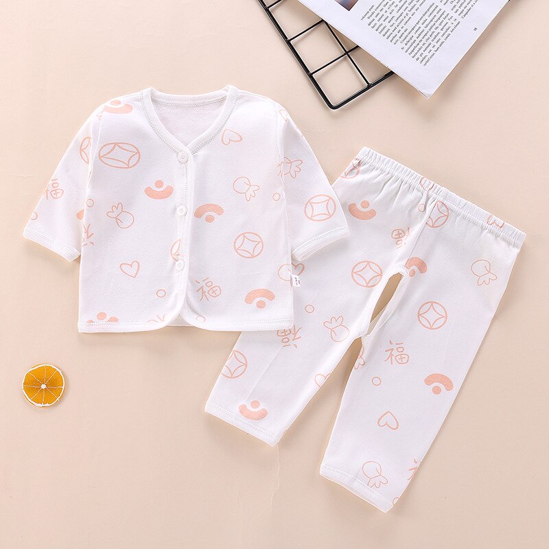 Pigiama per neonato abbigliamento invernale per bambini abbigliamento per bambini in cotone 100% Set di abbigliamento per neonato da notte per bambina: C3 / 66 Height 55-66cm