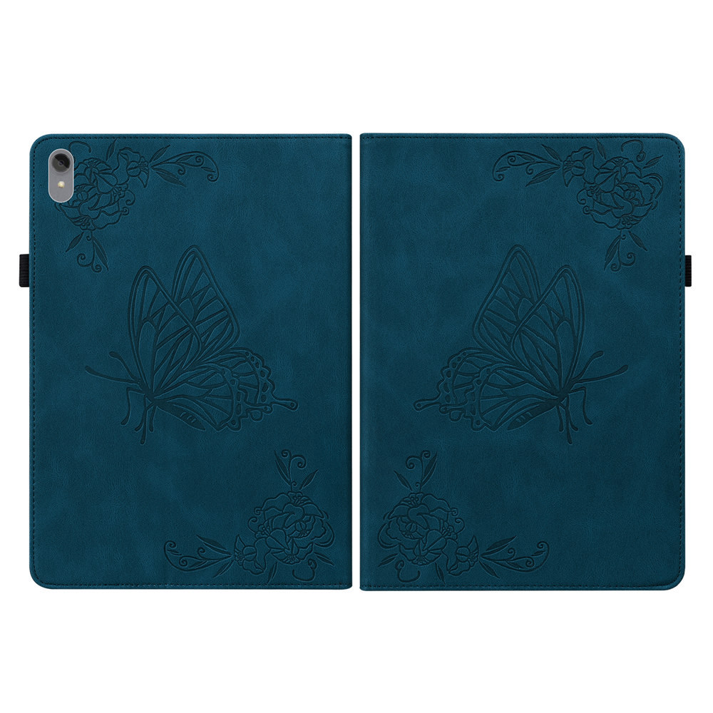 Reliëf Lederen Flip Case Voor Lenovo P11 Plus Case Cover Funda Voor Lenovo Tab P11 11 Inch Coque Tb j606 Tablet Case: Navy