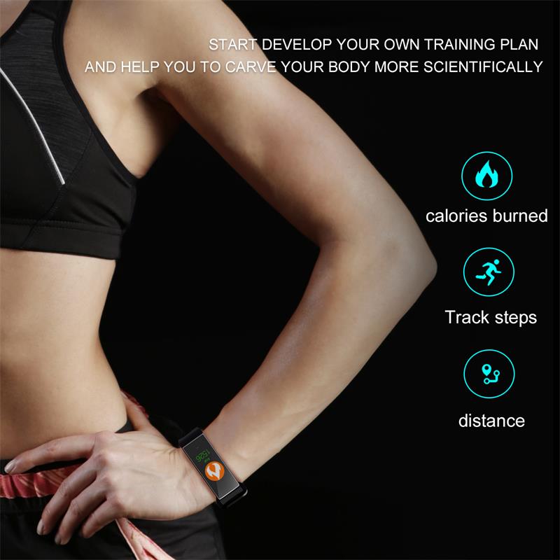 D1 bluetooth smart armband fitness tracker stegräknare aktivitetsmonitor band väckarklocka vibrationsarmband ios android telefon