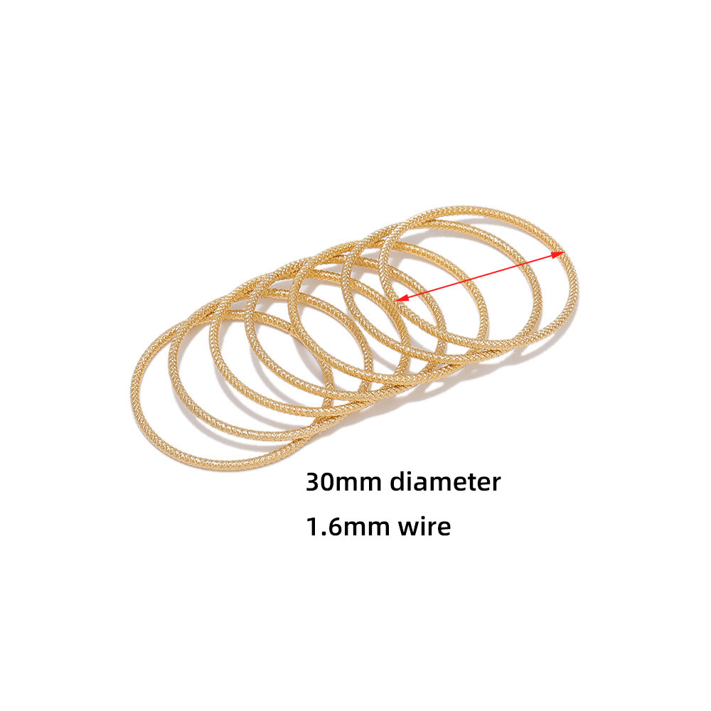 10 Uds. De pendientes de acero inoxidable, aros retorcidos, círculos en espiral, alambre para oreja, colgantes, conectores, suministros de joyería DIY: Rosa