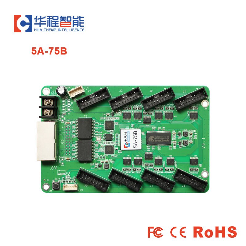 colorlight 5a-75b led receiver card for led screen full color with 8 hub75 interface matched with colorlight s2 sending card