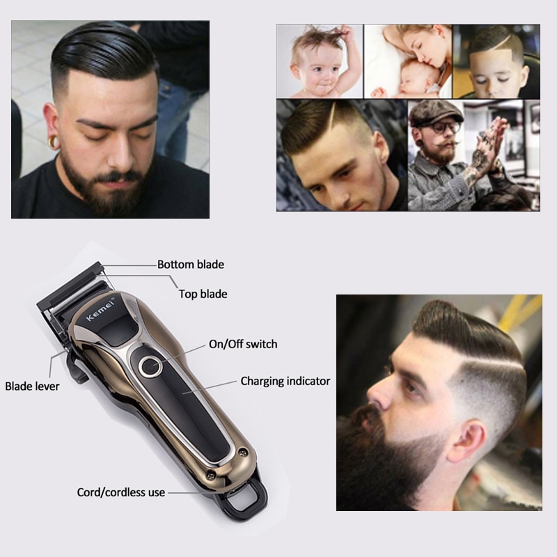 Kemei Trimmer Professionele Tondeuse Haar Snijmachine Tondeuse Elektrische Kapsel Machine Haar Kapper Gereedschap 5