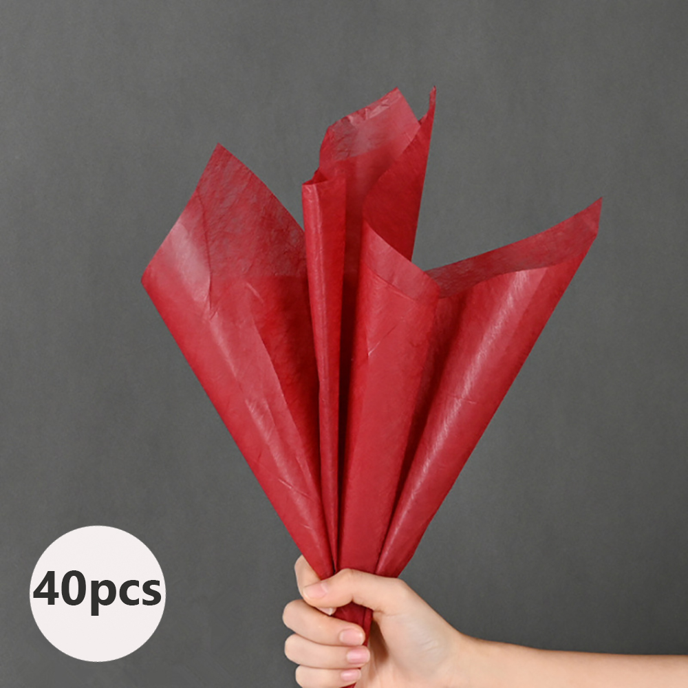 40 stks Melk Katoen Tissuepapier Bloemist Bloem Inpakpapier DIY Handgemaakte Boeket Ambachten Verpakking Bruiloft Feestartikelen: Army Green