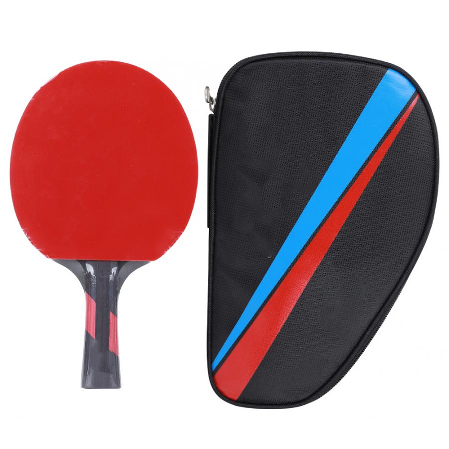 Long/Short handle Table Tennis Rackets Training Competition Table Tennis Racket Pong Paddle Sport Equipment with Storage Bag: long handle