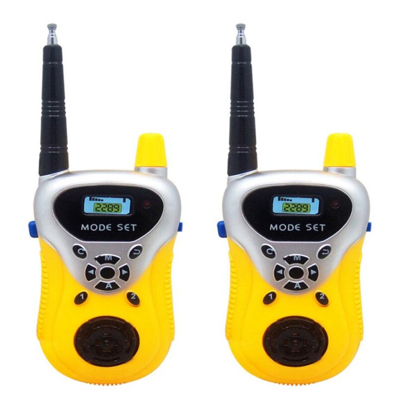 Elektronische Speelgoed 2 Stuks Draadloze Walkie Talkie Kids Grappig Speelgoed Draagbare Twee-weg Radio Baby & s: Yellow