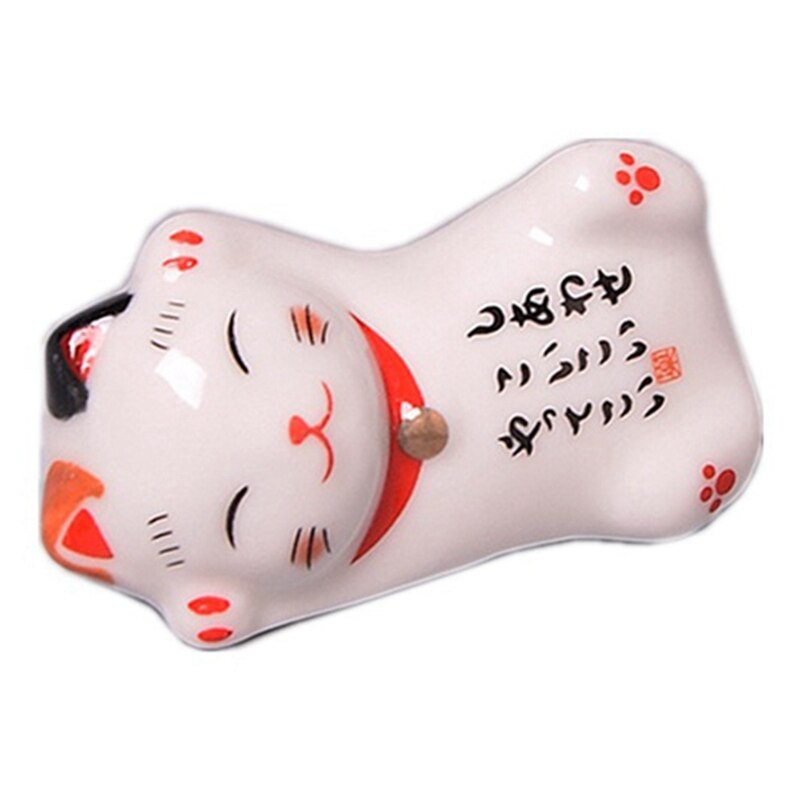 Japanese Style Ceramic Chopsticks Holder Stand Cute Cat Chopstick Rack Pillow Care Rest Kitchen Decor Art Craft Tableware