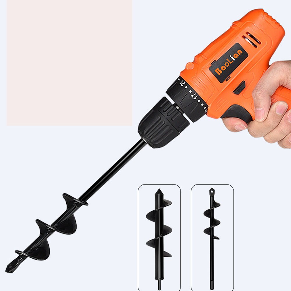 Double leaf auger drill bit tool, auger garden garden bedding, planting hole excavator tool, replacement garden tool