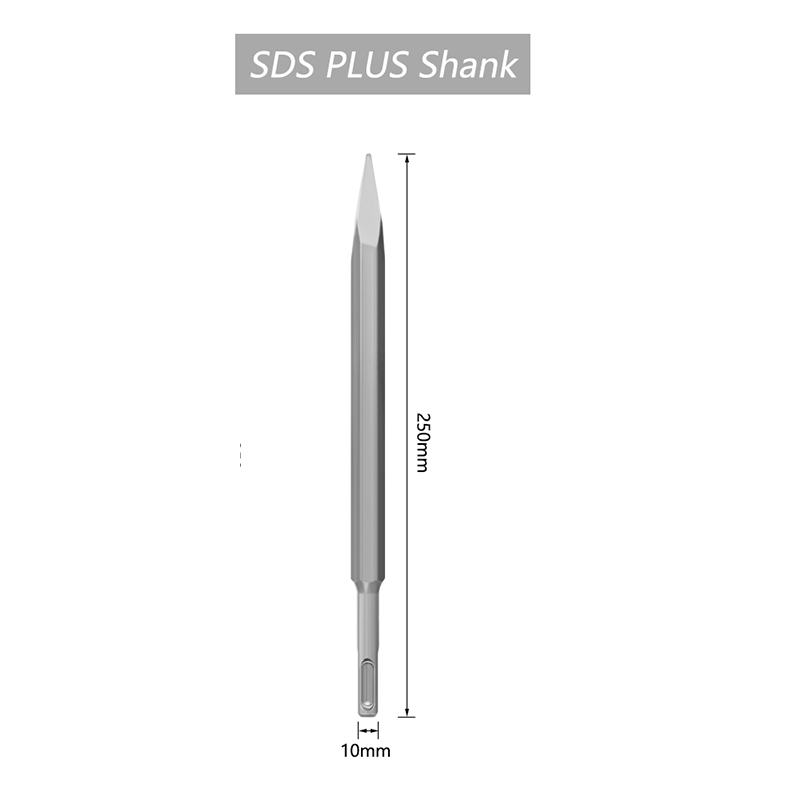 Sds Plus Tegel Beitel 1Pc 250Mm Elektrische Hamer Beitel Wees Platte Grote Platte Haak Beitel Door Muur Twist boor: Point