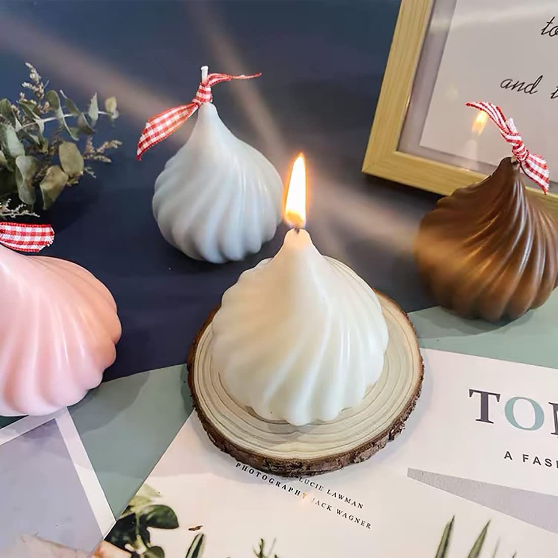 Candle Molds 3D Shape Handmade DIY Chocolate Cake Silicone Dinner Decorative Mould for Candle Making Set