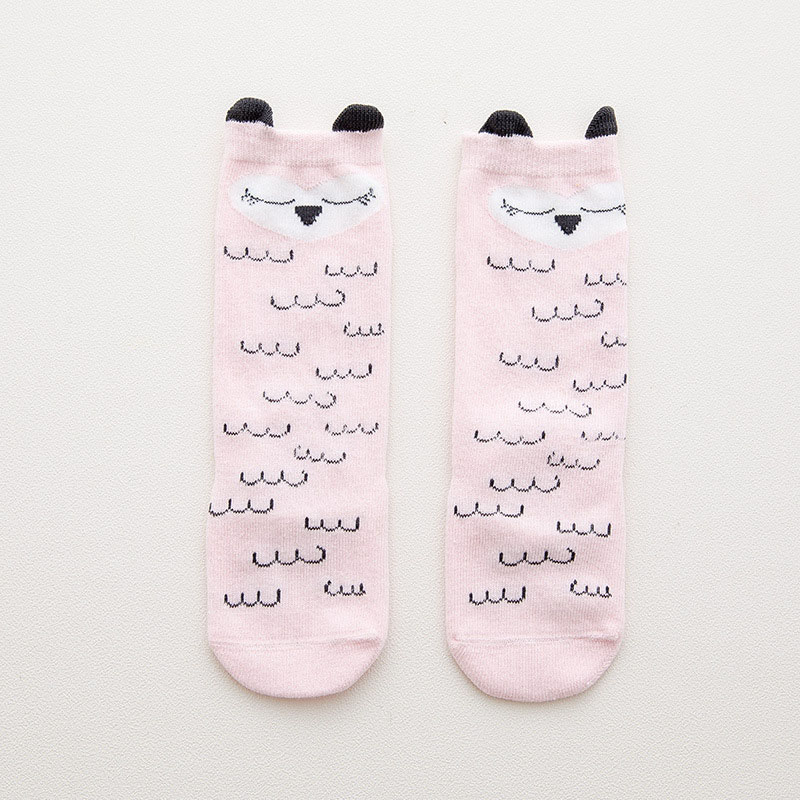 Cartoon Pasgeboren Baby Kniekousen Baby Meisjes Jongens Lange Buis Sokken Kinderen Katoenen Sokken Been Warmer Rubberen Zool Anti -Slip Sokken