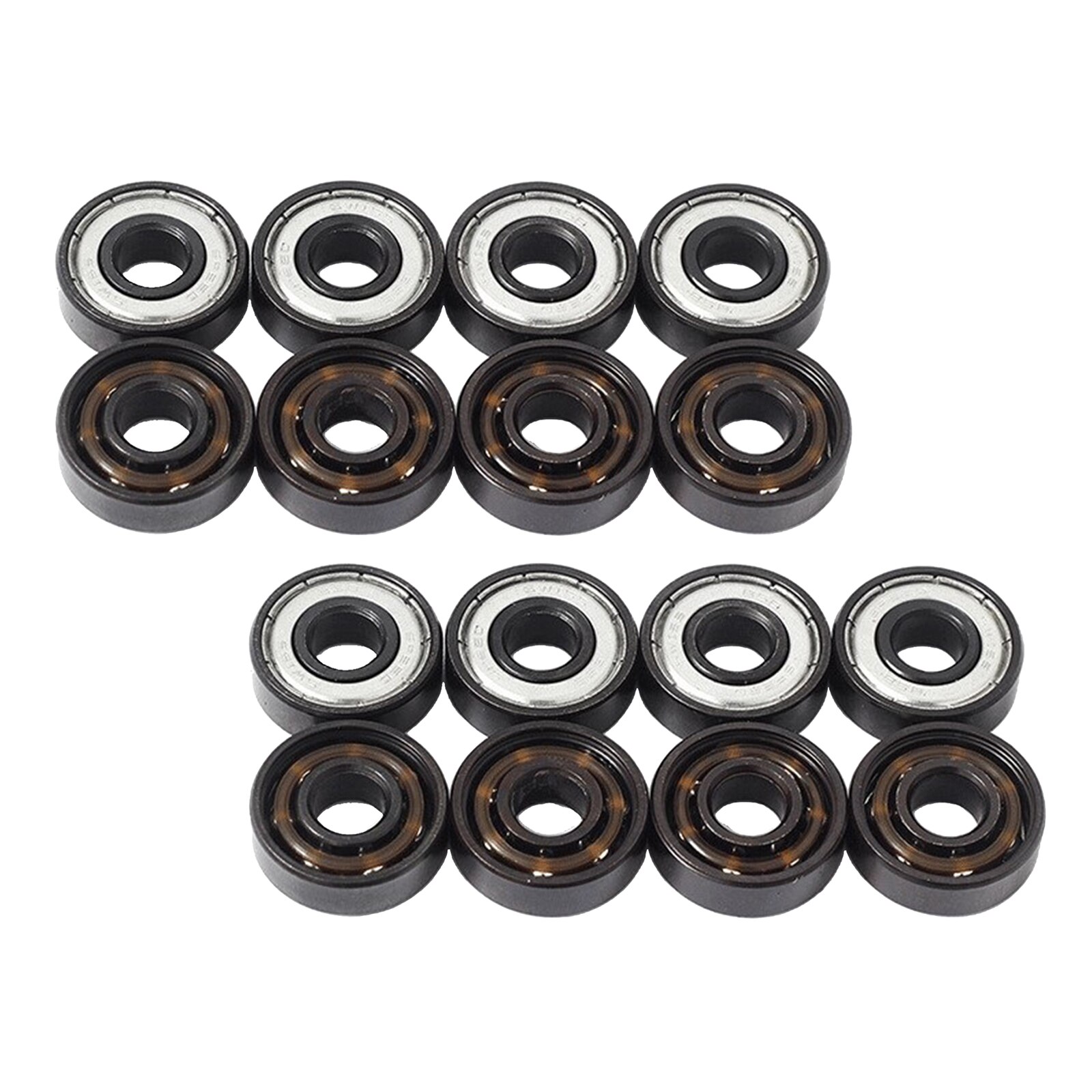 16Pcs Pro Replacement 608 Skateboard Bearings Longboard Skate Board Wheels Spare Part
