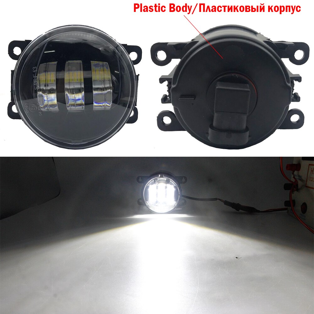 Mistlamp Montage Voor Subaru Forester Auto Voorbumper Led Mistlamp Drl 30W 6000LM 12V: Plastic Body