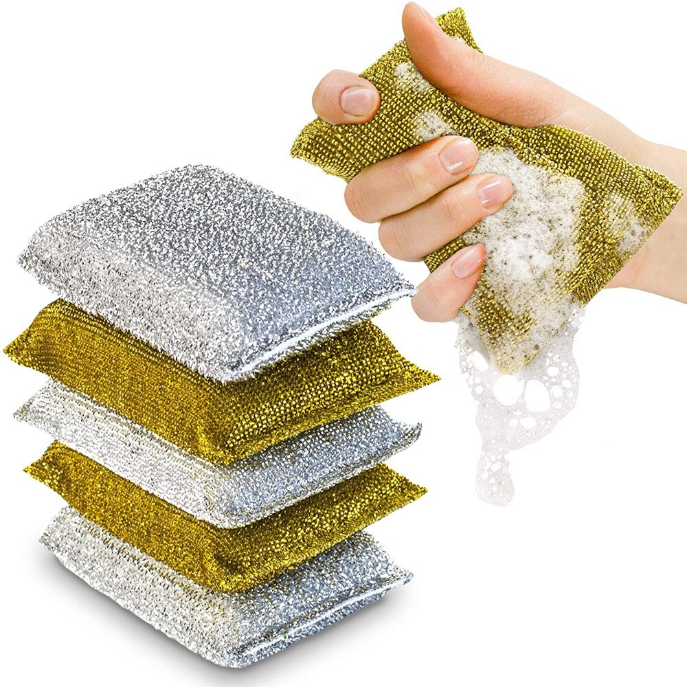Kitchen Scrubbing Sponges Non-Scratch Scrubbing Cleaner Sponges Multi-Surface Non-Metal Dish Scouring Scrubbers
