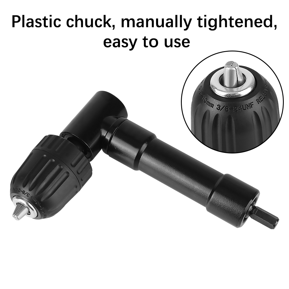 Turning Tool Adapter Right Angle Electric Drill Chucks Device 90 Degree Corner Tool Narrow Spacing Drilling Tool Aluminum Alloy
