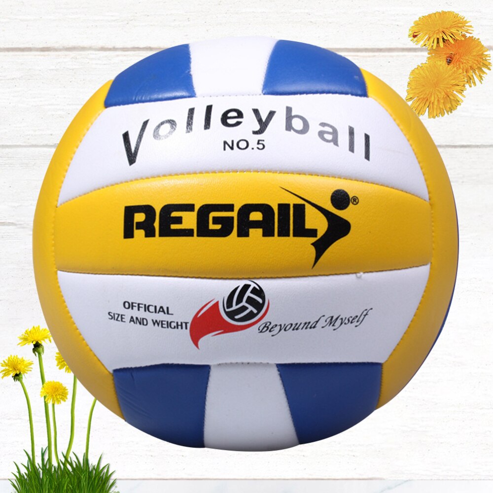 1PC Standard Volleyball Soft Sport PU Volleyball for Outdoor Training Games (Red)