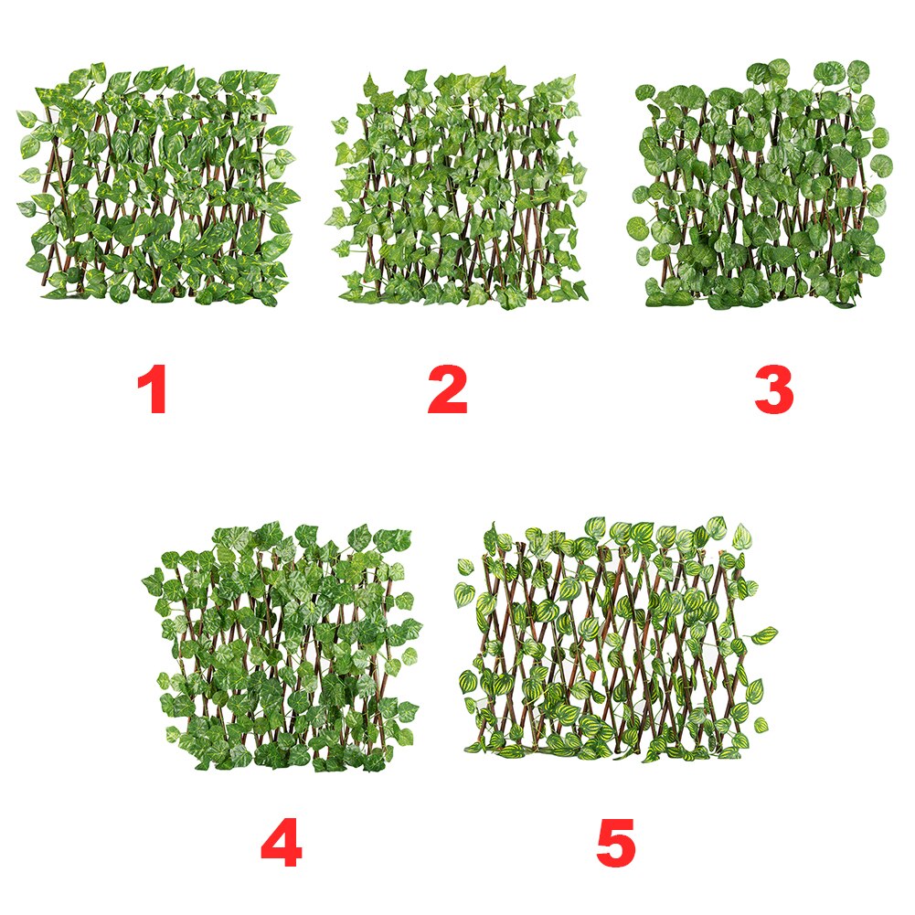 Bucolic Privacy Screen Panel Retractable Fence Garden UV Protection Artificial Plant Balcony Expanding Trellis Greenery Walls