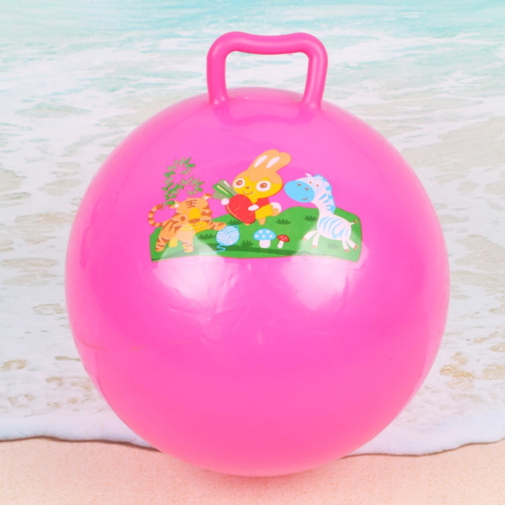3Pcs Inflatable Hopper Balls Hop Bouncy Jumping with Handle Kicking Bounce Jumping Hopper Educational (Random Style)