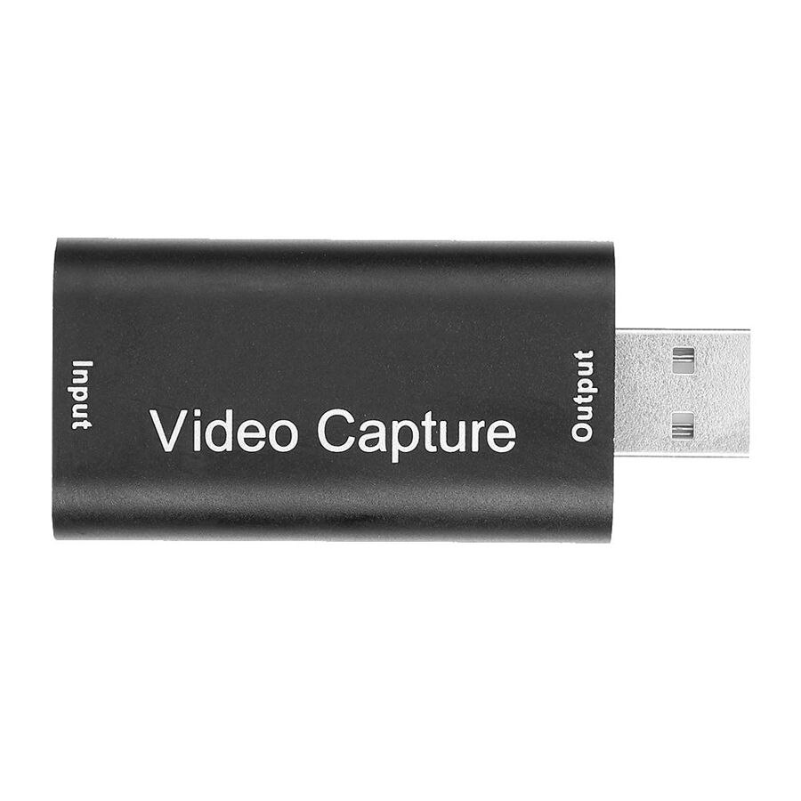 Usb 2.0 hdmi hd videooptagelseskort mini bærbar adapter sort til pc computer videooptagelseskort