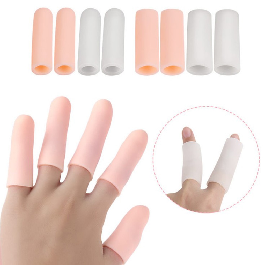10 pièces élastique Gel orteil doigt capuchon couverture de protection attelle manches Tube ajustement pour les femmes hommes-peut être garni selon les besoins
