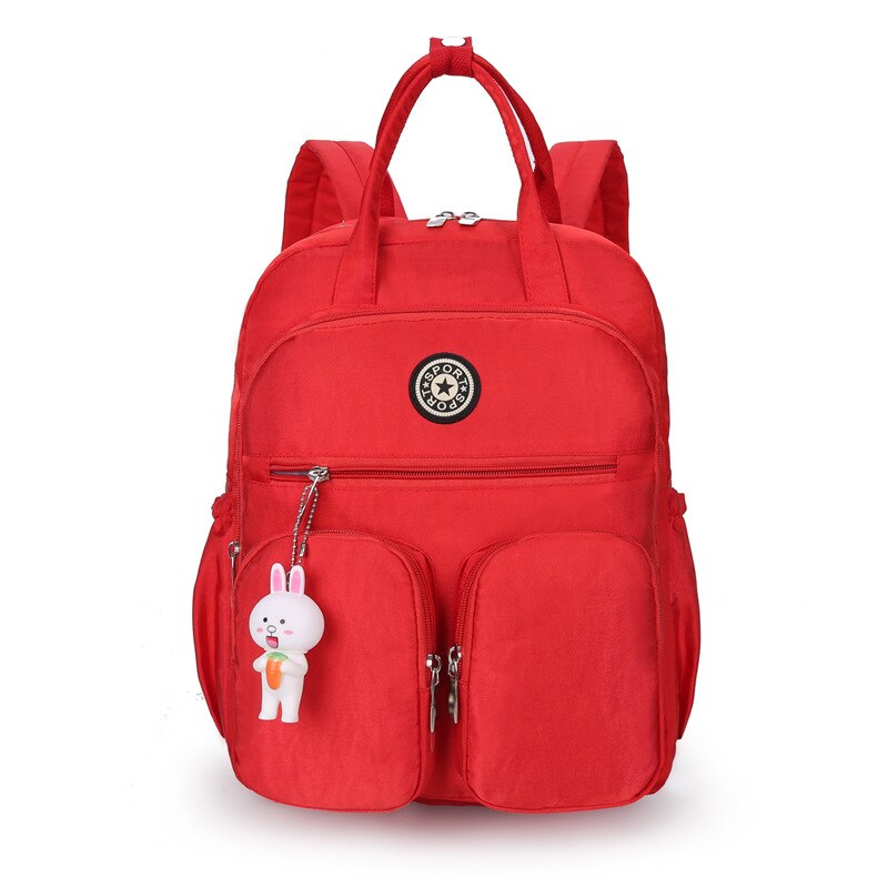 Chuwanglin femme Sac à Dos sacs d'école étanche poignée souple solide multi-poches voyage Mochila Feminina Sac A Dos G60904: Rouge