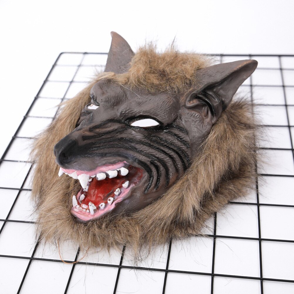 Adult mask Halloween costume party props mask full set head wolf head hood simulation makeup toy mask