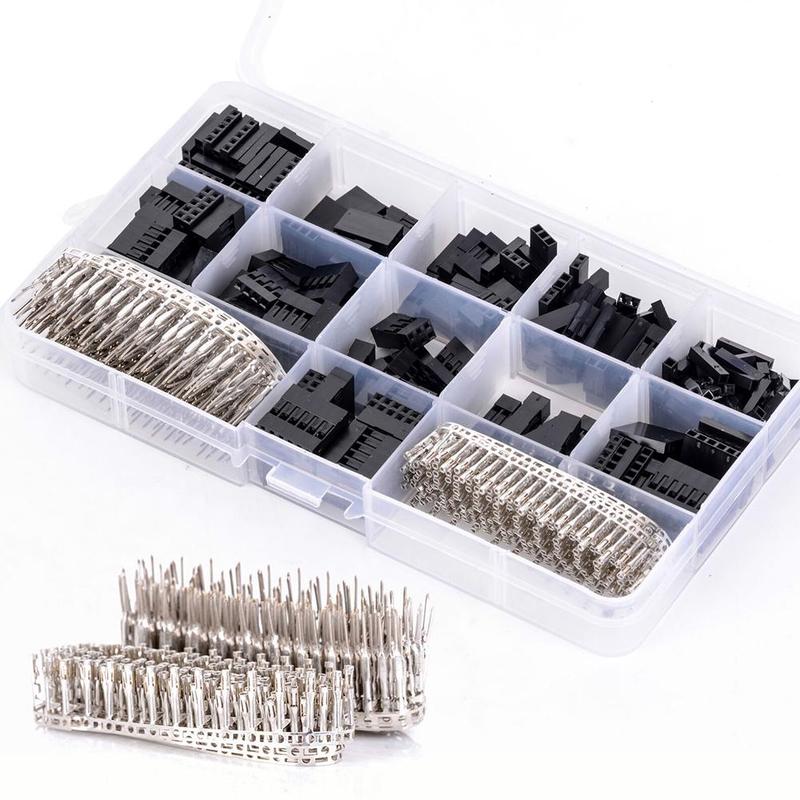 Household 620pcs Plastic Housing Terminal Needle Combination Terminal Female Male Connector Terminal Terminal 2.54 Pitch + I8N9
