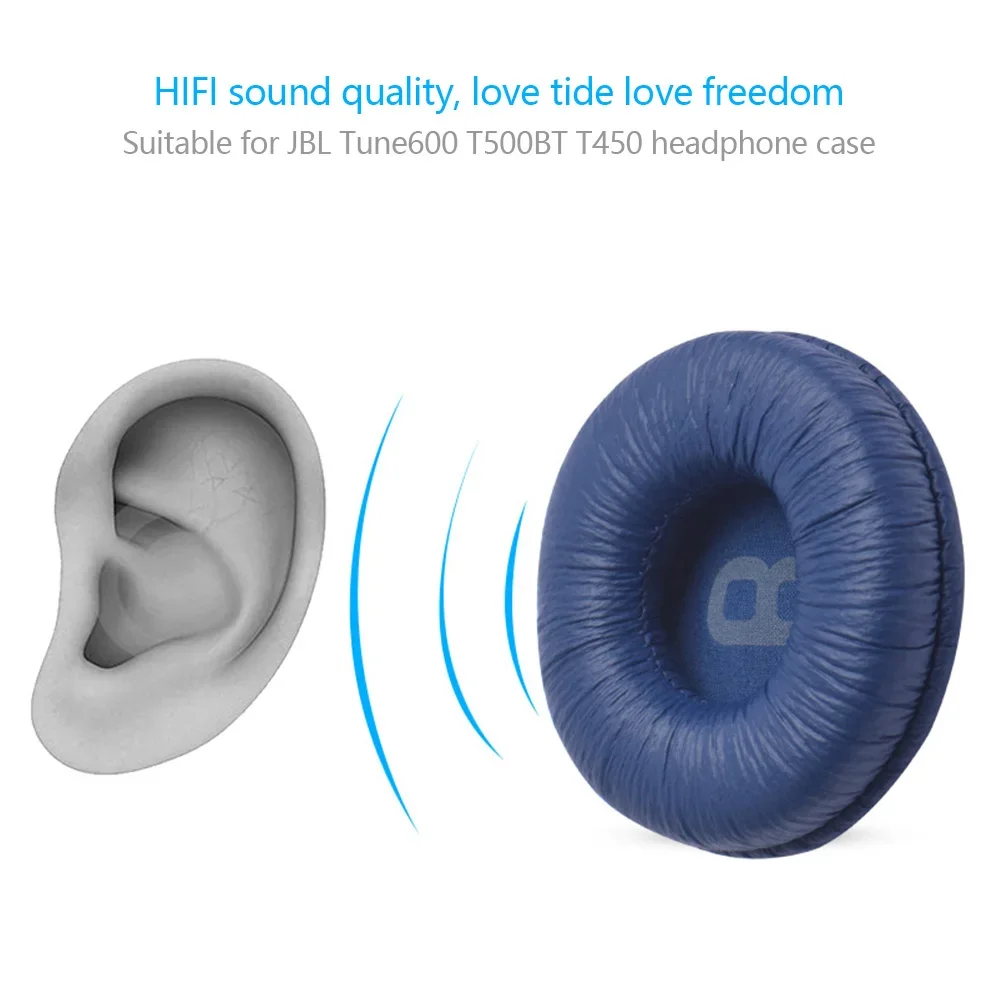Housses de remplacement pour écouteurs en mousse de cuir, coussin, bandeau supérieur pour casque JBL JR300 T450BT T500BT Tune600, 70mm