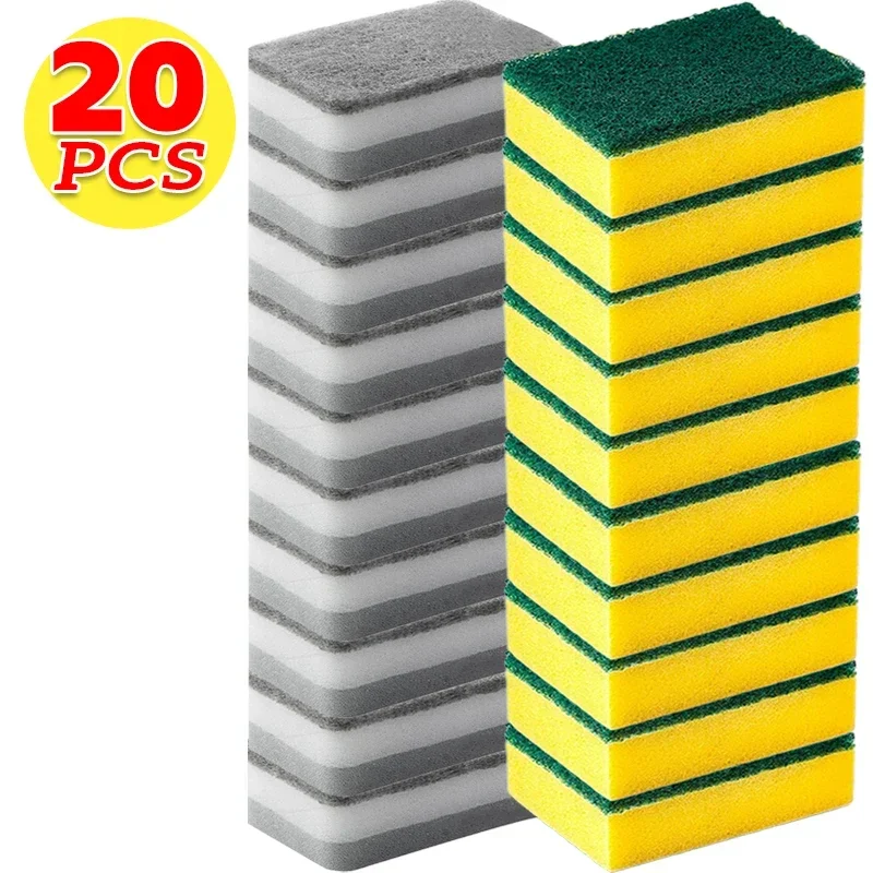 30/5 stücke Magie Reinigung Schwämme doppelseitige Wiederverwendbare Küche Schwamm Tücher Pfanne Topf Geschirr Scheuer Pads Pinsel Sauber Werkzeuge: Blau